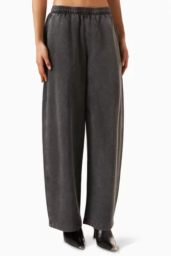 Crystal Wide-leg Pants in Cotton