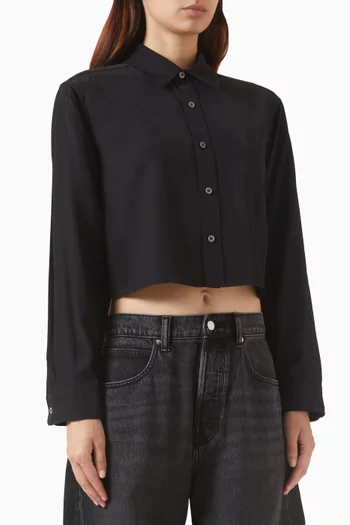 Button Down Cropped Shirt