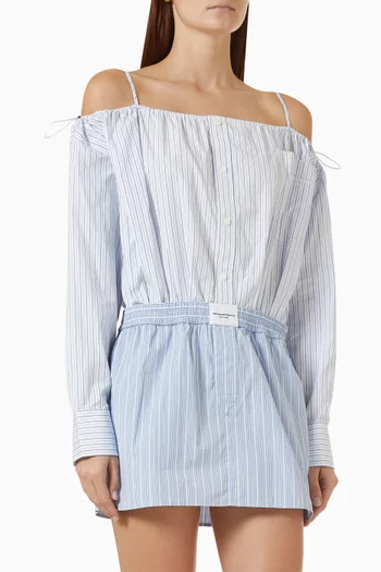 Boxer Waist Mini Dress in Cotton