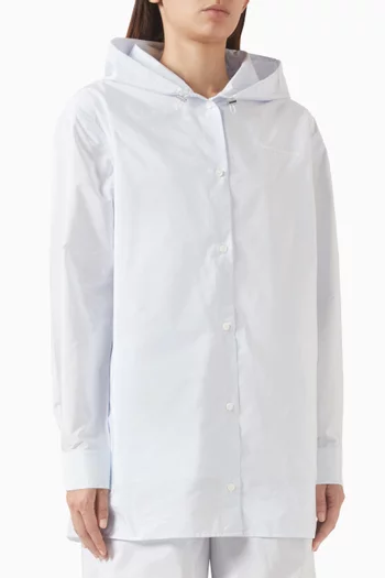 Hooded Button-down Shirt