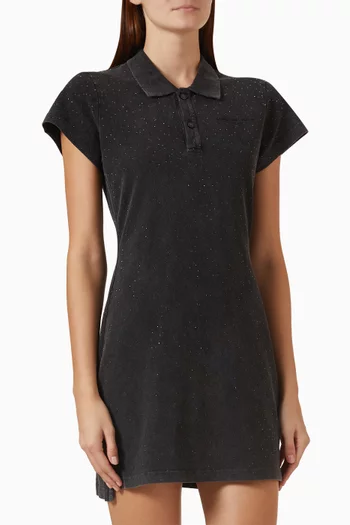 Crystal-embellished Polo Mini Dress