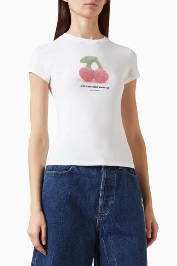 Cherry Graphic T-shirt in Cotton