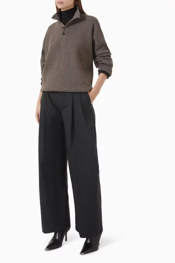 Henley Turtleneck Sweater in Knit
