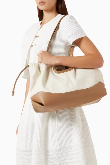 Milpli Tote Bag in Canvas & Leather