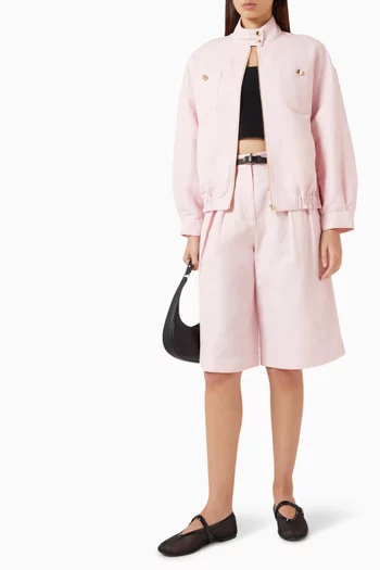 Bomber Jacket in Cotton-linen