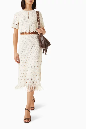 Movale Crochet-knit Top in Viscose Blend
