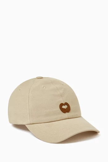 Logo Cap in Linen Blend