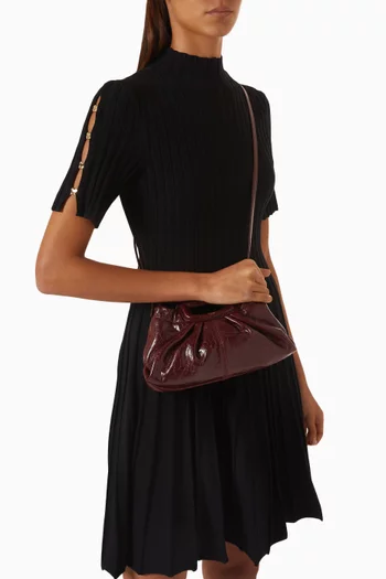 Mini Milpli Clutch in Crackled Leather