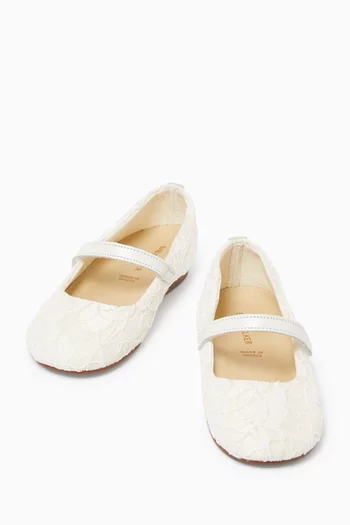 Single Strap Ballerinas in Lace