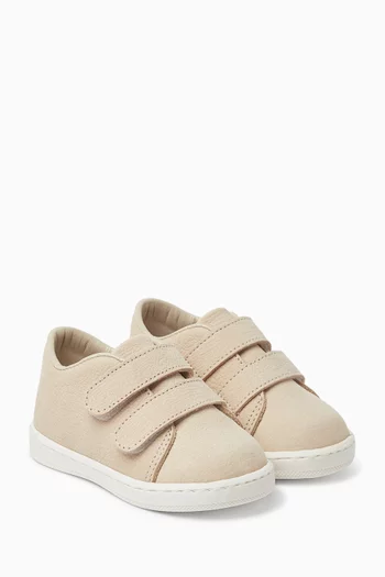 Double-strap Sneakers in Nubuck Leather