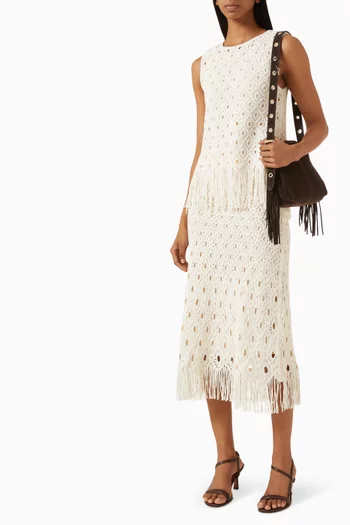 Jovale Crochet Skirt in Viscose Blend