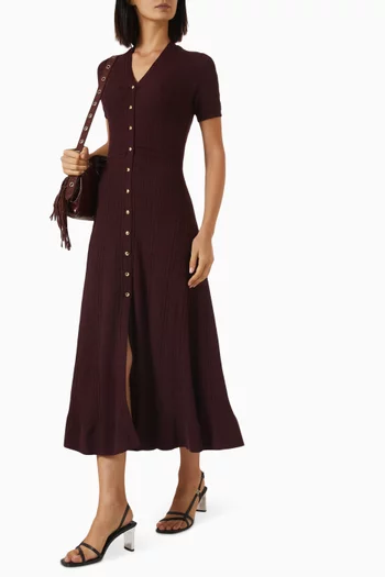Knit Maxi Dress in Viscose Blend
