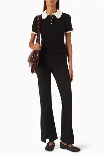 Polo Shirt in Viscose Blend