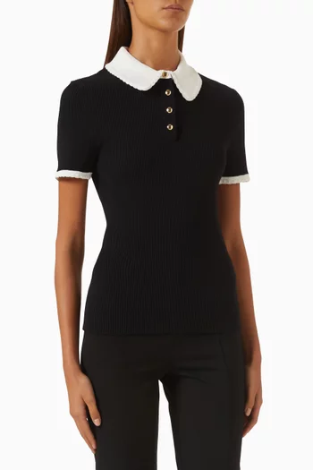Polo Shirt in Viscose Blend