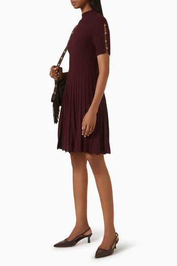Rib-knit Mini Dress in Viscose Blend