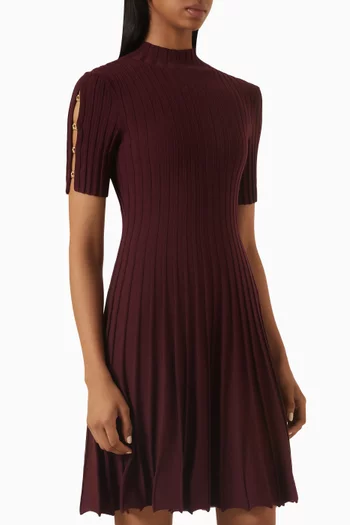 Rib-knit Mini Dress in Viscose Blend