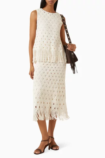 Lovale Crochet Fringe Top