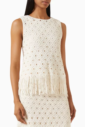 Lovale Crochet Fringe Top