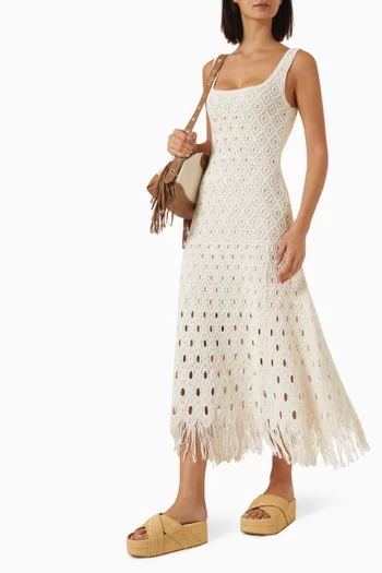 Rovale Crochet Midi Dress