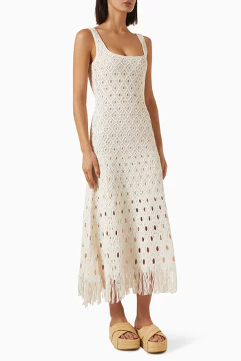 Rovale Crochet Midi Dress