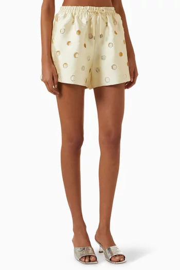 Distressed Rhinestone Shorts