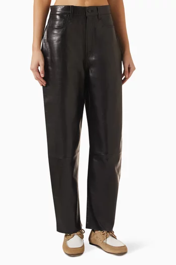 Neo Barrel-leg Pants in Leather