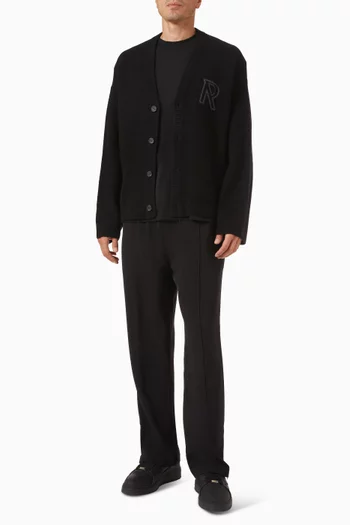 Jacquard Logo Cardigan in Knit