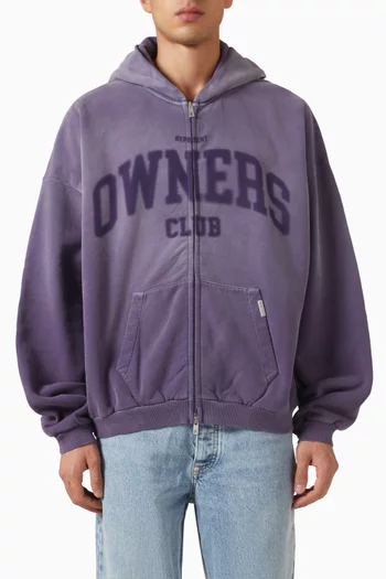 Owners Club Zip Hoodie in Cotton-fleece