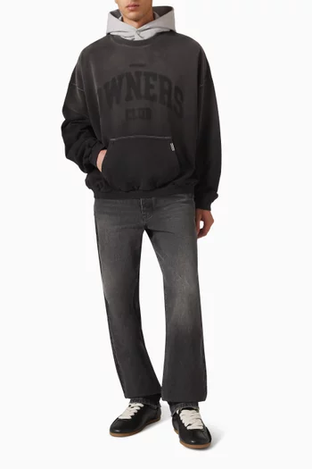 Owners Contrast Hoodie in Cotton-fleece
