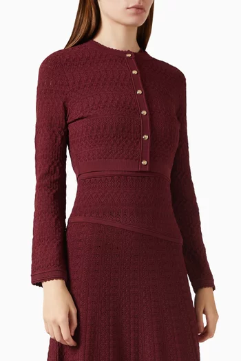 Cropped Cardigan in Knit