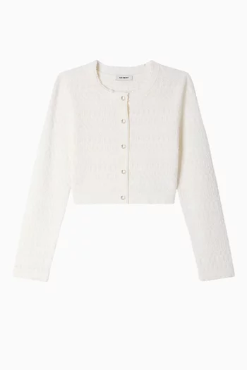 Cropped Cardigan in Knit