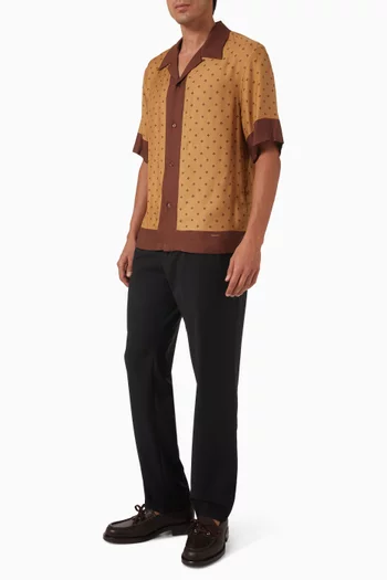 Micro Cross Motif Shirt in Viscose