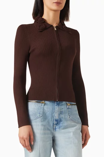 Zora Floral-collar Sweater