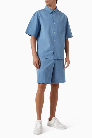 Oversized Bleached Shirt in Cotton
