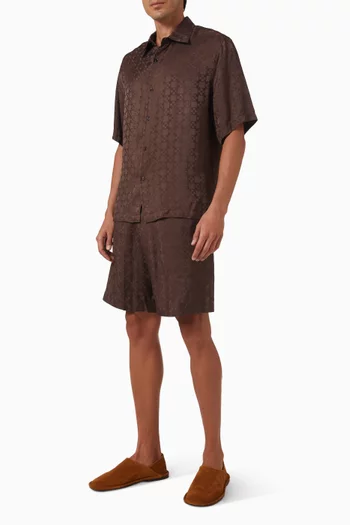 Jacquard Cross Shorts in Viscose