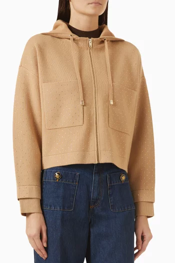 Luce Crop Hoodie in Wool Blend