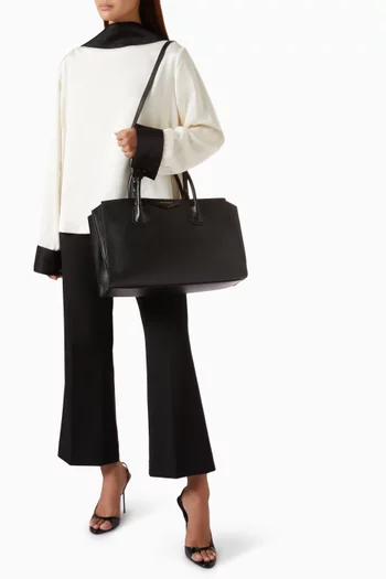 Medium Antigona Tote Bag in Shiny Grained Leather