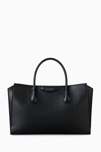 Medium Antigona Tote Bag in Shiny Grained Leather