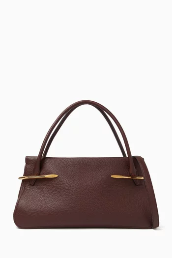 Medium Pinch Bag in Grained Leather