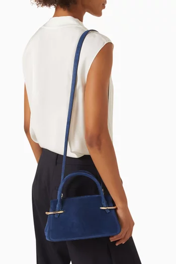 Mini Pinch Shoulder Bag in Suede