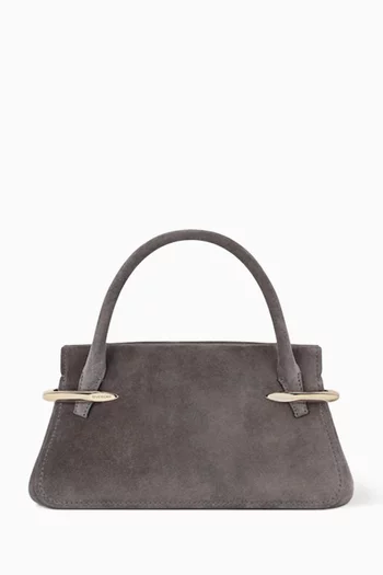 Mini Pinch Shoulder Bag in Suede