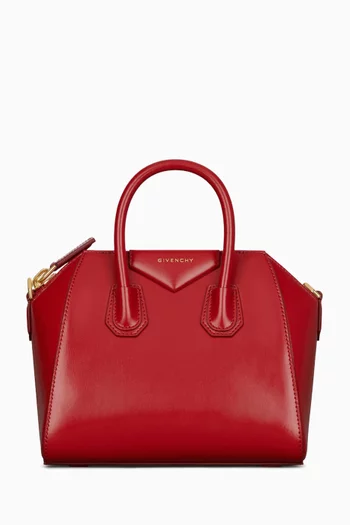 Mini Antigona Top-handle Bag in Leather