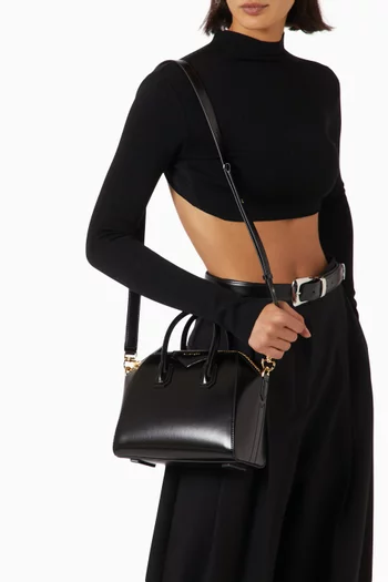 Mini Antigona Top-handle Bag in Calfskin Leather