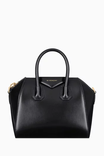 Mini Antigona Top-handle Bag in Calfskin Leather