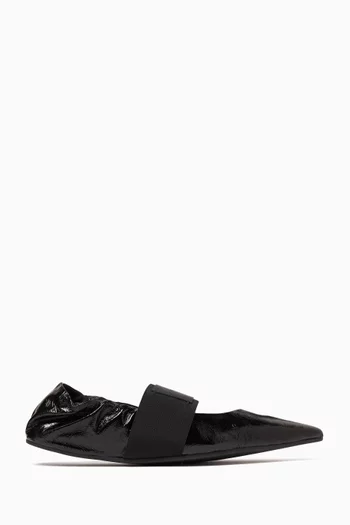 Crush Ballerina Flats in Naplack Leather