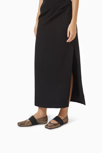 Sliced Sequin Ballet Flats in Leather