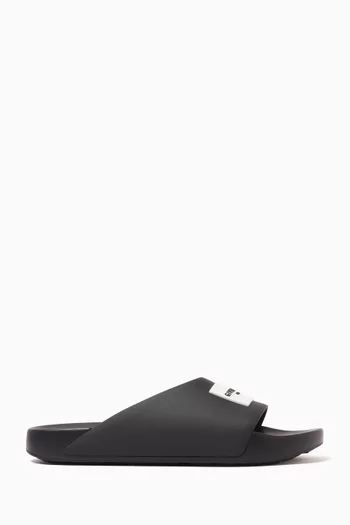 Logo Slide Sandals in Rubber
