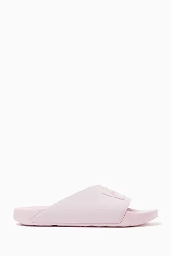 Logo Slide Sandals in Rubber