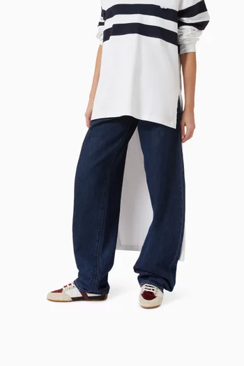 Slim Sneakers in Suede & Nylon