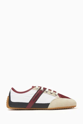 Slim Sneakers in Suede & Nylon